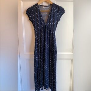 URBAN OUTFITTERS Navy Polka Dot Dress